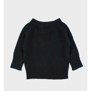 Mercer & Madison Angora Rabbit Hair Knit Sweater Black Fits Small